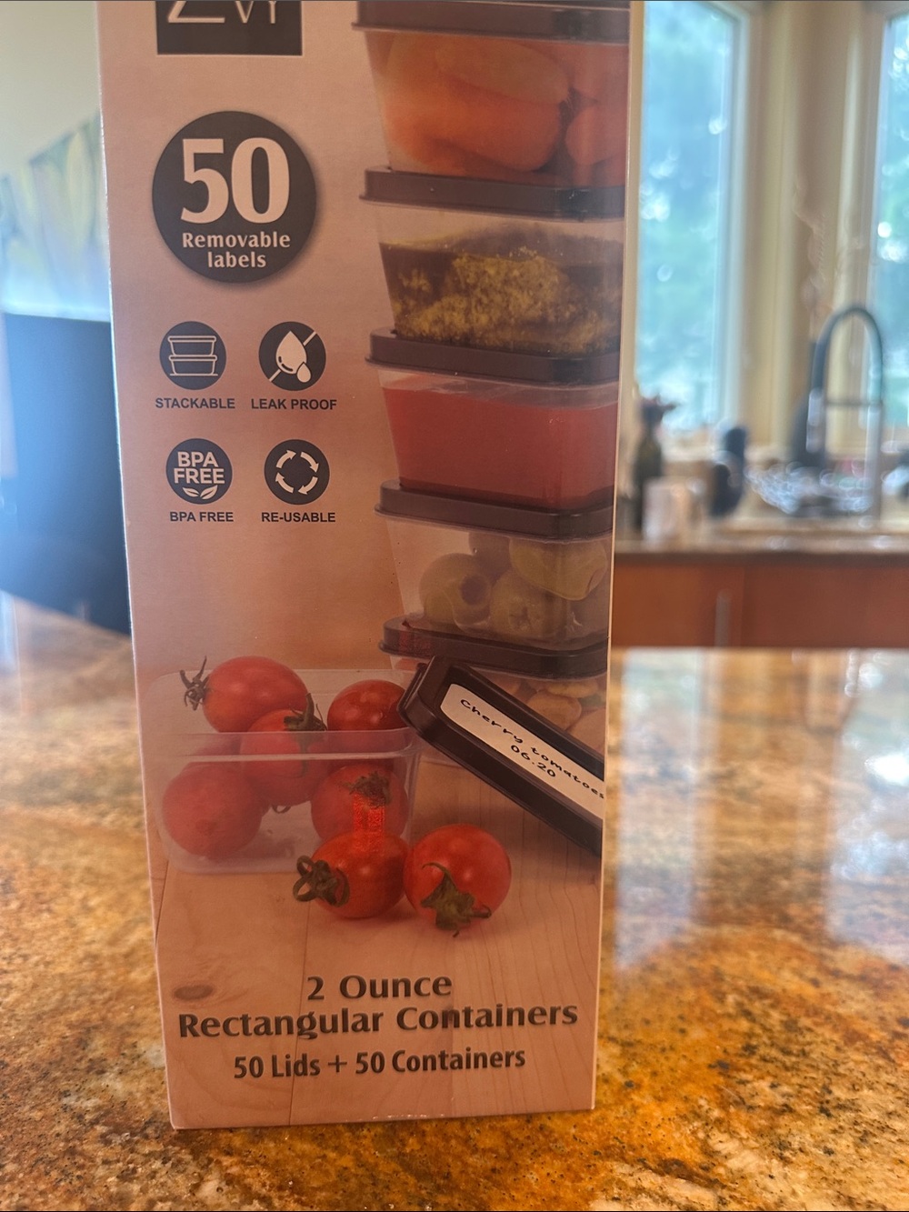 2oz Rectangular Food Storage Containers with Lids - Clear